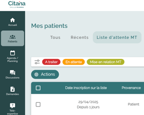 Bouton actions