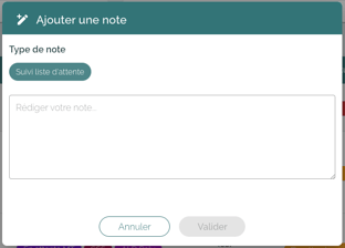 ajout de note