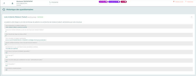 historique questionnaire