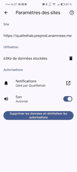 Application mobile citana PWA comment activer les notifications