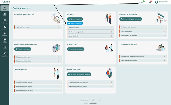 ECRAN_CITANA_AUTHENTIFICATION_REUSSIE