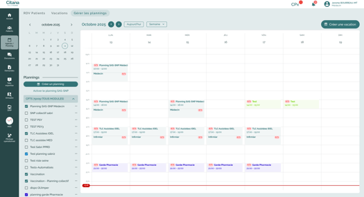 Citana module agenda partagé: gérer les planning et tous les visualiser
