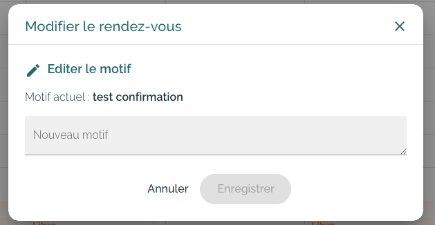 modification rdv