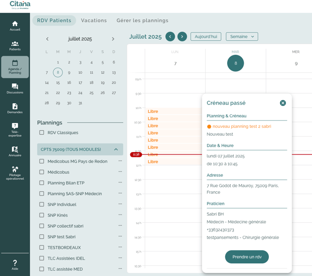 Ecran-CITANA-planning-rdv-patients-vérifier-le-PS