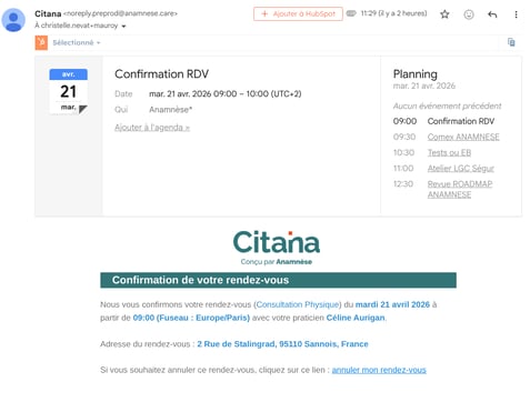 citana-essentiel-mail-confirmation-rdv-patient