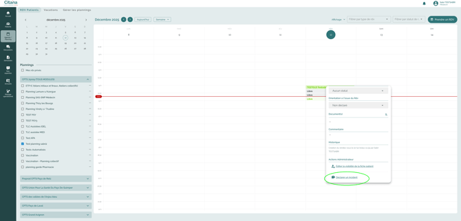 ecran-CITANA-evenements-indesirables-agenda-planning-rdv-bouton-incidents