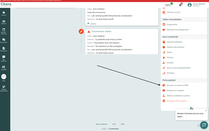 ecran-citana-acceuil-bouton-fiche-patient-mssante