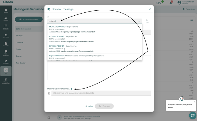 ecran-citana-acceuil-recherche-pro-pièces-jointe