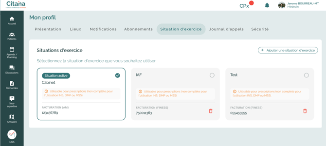 ecran-CITANA-profil-onglet-situation-exercice
