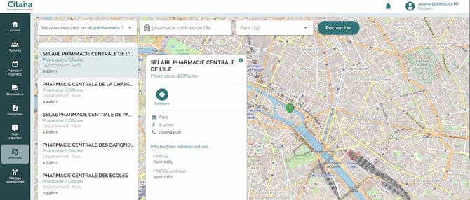 ecran-CITANA-ANNUAIRE-recherche-Etablissement-resultat-1