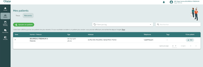 ecran-CITANA-FREEMIUM-patient-listing