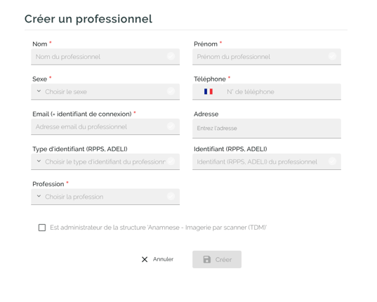 ecran-CITANA-SOCLE-etablissement-gestion-membres-creer-professionnel-salarie-établissement