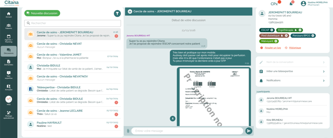 ecran-CITANA-Socle-Discussion-echange-ordonnance-ESCAP