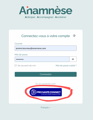 ecran-CITANA-login-e-CPS-ProSanteConnect