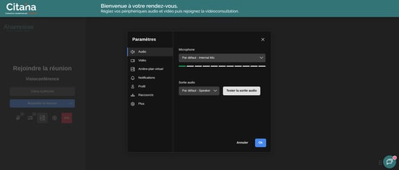 citana-teleconsultation-telesoin-parametre-audio