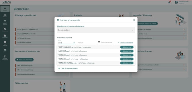 ecran-CITANA-protocole-Protocole-Echelle-de-Zarit-selection-patient