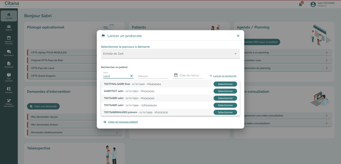 ecran-CITANA-protocole-Protocole-Echelle-de-Zarit-selection-patient